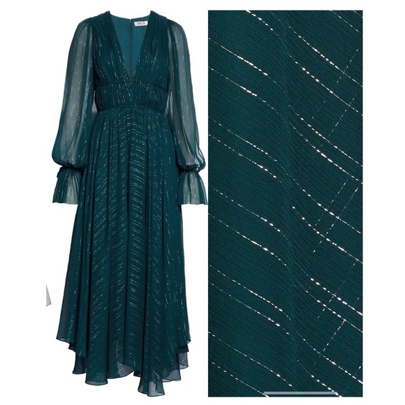 AMUR Metallic Stripe Long Sleeve Dress sz 4 NWT - Picture 12 of 17